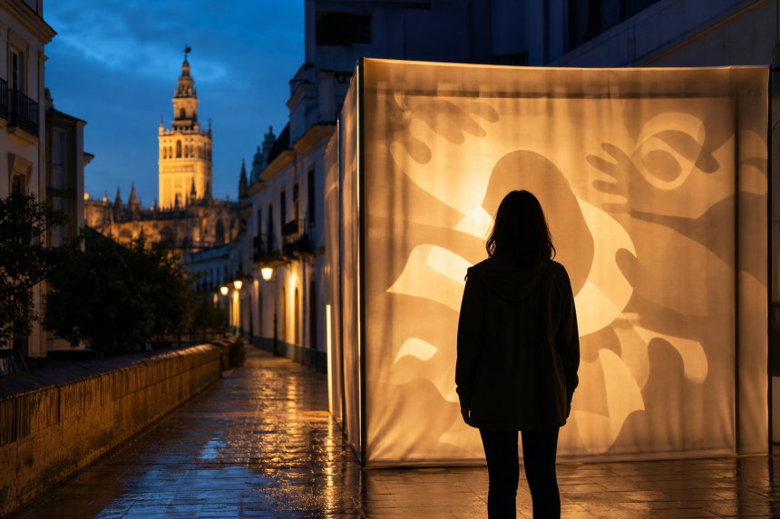 Acción de sensibilización en Sevilla sobre explotación sexual y riesgos de los entornos digitales, sin textos legibles en la imagen
